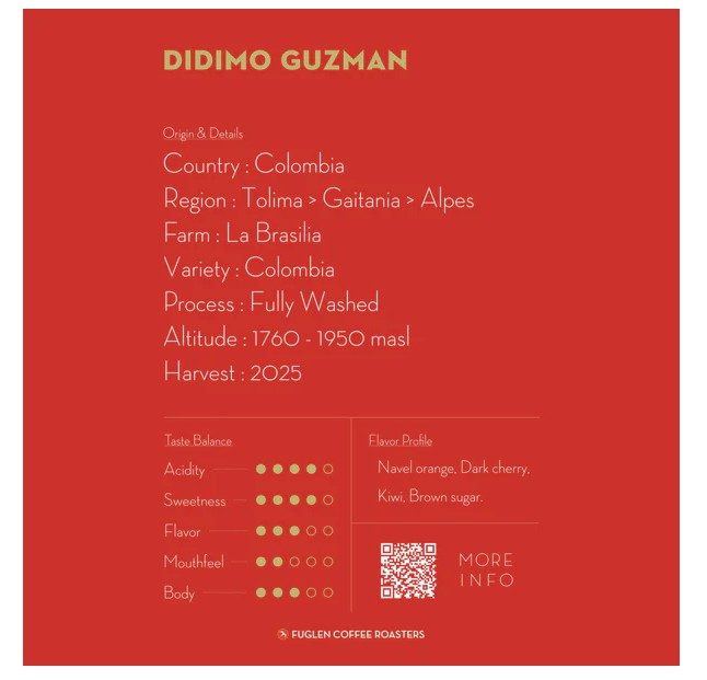 ハンドドリップ Didimo Guzman（ホット）